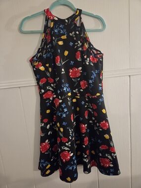 Floral Black Dress